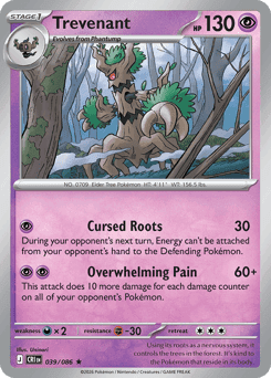 Trevenant Pokémon card