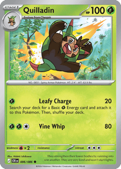 Quilladin Pokémon card