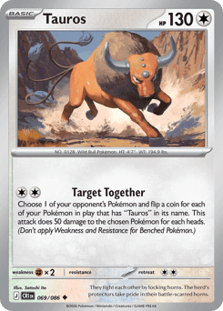 Tauros Pokémon card