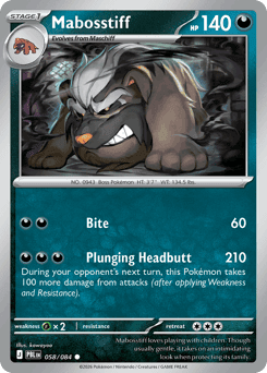 Mabosstiff Pokémon card