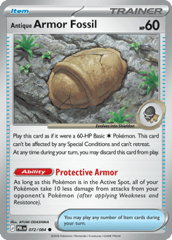 Antique Armor Fossil 72/84 — Pitch Black