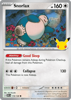 Snorlax Pokémon card