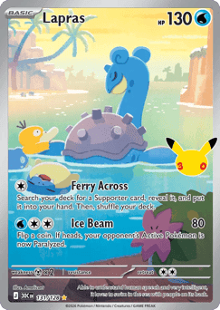 Lapras Pokémon card