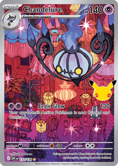 Chandelure Pokémon card