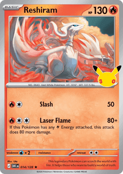 Reshiram Pokémon card
