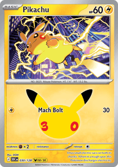 Pikachu 30/128 — 30th Celebration