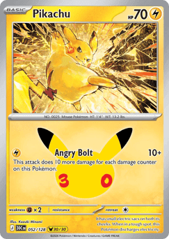 Pikachu 52/128 — 30th Celebration