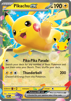 Pikachu ex 53/128 — 30th Celebration