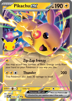 Pikachu ex 54/128 — 30th Celebration