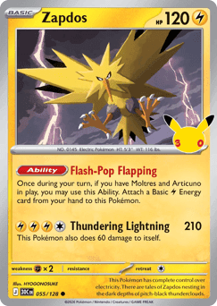 Zapdos 55/128 — 30th Celebration
