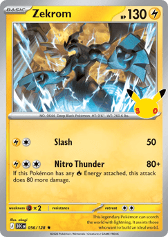 Zekrom Pokémon card