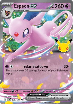 Espeon ex 70/128 — 30th Celebration
