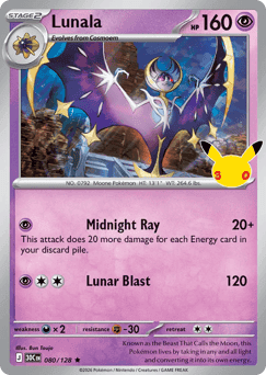 Lunala Pokémon card