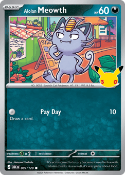Alolan Meowth 89/128 — 30th Celebration