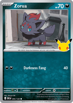 Zorua Pokémon card