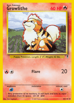Growlithe 45/110 — Legendary Collection