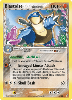 Blastoise δ 2/100 — Crystal Guardians