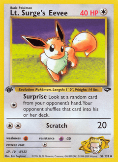 Lt. Surge's Eevee 51/132 — Gym Challenge