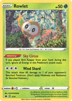 Rowlet 2/15 — McDonald's Collection 2022