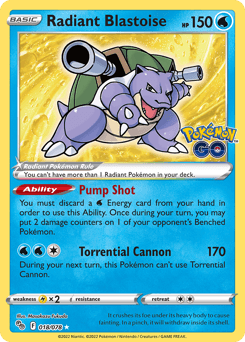 Radiant Blastoise 18/78 — Pokémon GO