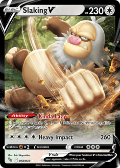 Slaking V 58/78 — Pokémon GO