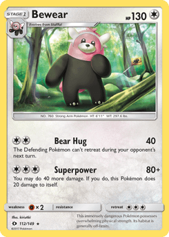 Bewear 112/149 — Sun & Moon
