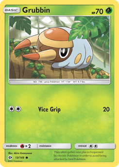 Grubbin 13/149 — Sun & Moon