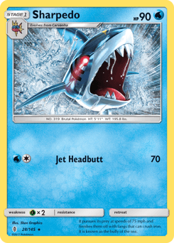 Sharpedo 28/145 — Guardians Rising