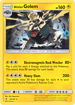 Alolan Golem 42/145 — Guardians Rising
