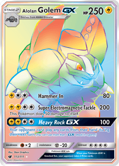 Alolan Golem-GX 113/111 — Crimson Invasion