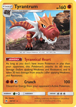 Tyrantrum 69/131 — Forbidden Light