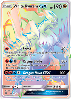 White Kyurem-GX 74/70 — Dragon Majesty
