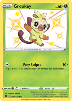 Grookey SV004/122 — Shining Fates Shiny Vault